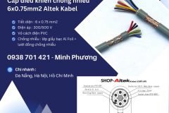 Dây cáp điện chống nhiễu Altek Kabel 6x0.75mm2 Hải Phòng, Ninh Thuận, Nha Trang