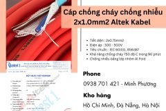 Cáp chống cháy chống nhiễu Altek Kabel 2x1.0mm2 Đà Nẵng, Lâm Đồng, Huế