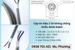 Cáp tín hiệu 2 lõi không chống nhiễu Altek Kabel tại Đà Nẵng, Hà Nội, Hồ Chí Min