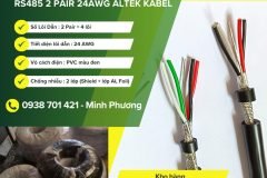 Cáp tín hiệu chống nhiễu rs485 2 pair 24awg Hà Nội, Quảng Trị, Hồ Chí Minh