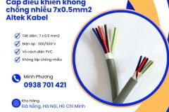 Dây cáp điều khiển không lưới chống nhiễu 7x0.5mm2 phân phối Huế, Đà Nẵng, Hà Tĩ