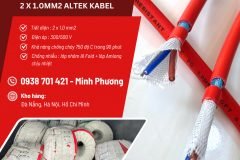 Cáp chống cháy chống nhiễu Altek Kabel 2x1.0mm2 phân phối Đà Nẵng, Khánh Hòa