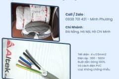 Cáp điều khiển 5x1.0mm2 không chống nhiễu Altek Kabel Đà Nẵng, Hải Dương, Hải Ph