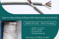 Cáp điều khiển không lưới chống nhiễu 4x1.5mm2 Altek Kabel  Phú Yên, Khánh Hòa,