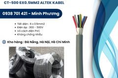 Dây cáp điện không chống nhiễu CT-500 6x0.5mm2 Altek Kabel hỗ trợ giao toàn quốc