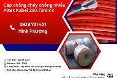 Cáp chống cháy chống nhiễu Altek Kabel 2x0.75mm2 phân phối Ninh Thuận, Vũng Tàu