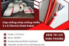 Cáp chống cháy chống nhiễu 2x0.75mm² – Giải pháp an toàn cho hệ thống tín hiệu