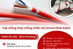 Cáp chống cháy chống nhiễu 2x1.5mm2 Altek Kabel phân phối Đà Nẵng, Quảng Ngãi