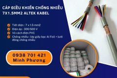 Dây cáp điện chống nhiễu 7x1.5mm2 Altek Kabel sẵn kho Hà Nội, Hưng Yên, Lào Cai