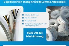 Cáp điều khiển chống nhiễu 8x1.0mm2 – Báo giá mới nhất, hàng chính hãng