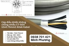 Cáp điều khiển không chống nhiễu CT-500 10x0.75mm2 Altek Kabel Đà Nẵng