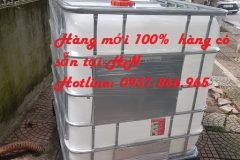 Giá bồn 1000l cũ, bồn cũ tại hà nội, bán bồn IBC cũ và mới, bồn 1000l có khung
