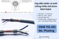 Cáp điều khiển có lưới chống nhiễu 2x0.5mm Altel Kabel Đà Nẵng, Hà Nội, Hồ Chí M