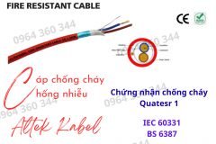 Cáp chống cháy chống nhiễu 2x1.5+E+GFT Altek Kabel