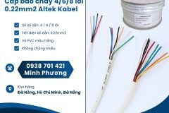 Cáp báo cháy Altek Kabel 4/6/8 lõi 0.22mm2 giá tốt Đà Nẵng, Thanh Hóa, Nghệ An