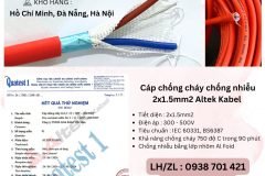 Cáp chống cháy chống nhiễu 2x1.5 Altek Kabel Hà Nội, Đà Nẵng, Hồ Chí Minh