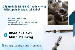 Cáp tín hiệu RS485 vặn xoắn chống nhiễu 1 pair 24awg Hà Nội, Hải Phòng, Hải Dươn