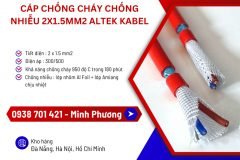 Cáp chống cháy chống nhiễu 2x1.5mm2: Báo giá & ứng dụng mới nhất 2026