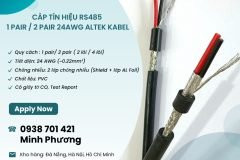 Cáp RS485 chống nhiễu 1pair/2pair 24AWG – Có sẵn kho Đà Nẵng, Hà Nội, Hồ Chí Min