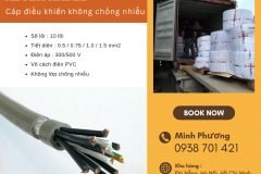 Báo giá cáp điều khiển không chống nhiễu 10x1.5mm2 mới nhất Đà Nẵng, Huế