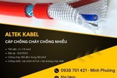 Cáp chống cháy chống nhiễu 2x1.5mm2 chất lượng cao Thanh Hóa, Nghệ An, Hà Tĩnh