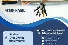 Có sẵn cáp điều khiển chống nhiễu 10x0.5mm2