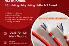 Cáp chống cháy chống nhiễu 2x2.5mm2 chất lượng cao cho công trình
