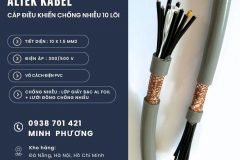 Cáp điều khiển chống nhiễu 10x1.5mm2 hàng sẵn kho Khánh Hòa, Ninh Thuận, Phú Yên