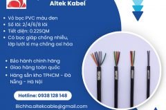 Cáp tín hiệu chống nhiễu 2/4/6/8 lõi x0.22m2 Altek Kabel