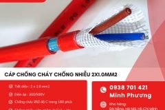 Cáp chống cháy chống nhiễu 2x1.0mm2 giá tốt - hàng sẵn kho Đà Nẵng, Hà Nội, HCM