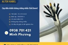 Cáp điều khiển không lưới chống nhiễu 12 lõi 0.5mm2 giá tốt Đà Nẵng, Hồ Chí Minh