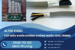 Cáp điều khiển không lưới chống nhiễu 12x0.75mm2 giá tốt Hà Nội, Hải Phòng, Bắc