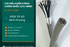 Cáp điều khiển không chống nhiễu 12x1.5mm2 chính hãng Huế, Thanh Hóa, Nghệ An