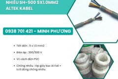 Dây cáp điện điều khiển chống nhiễu SH-500 5x1.0mm2 Đà Nẵng, Hồ Chí Minh, Hà Nội