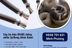Cáp tín hiệu RS485 chống nhiễu 2p18awg Altek Kabel tại Đà Nẵng, Quảng Ngãi, Bình