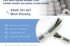 Cáp điều khiển không lưới chống nhiễu 8x1.5mm² Altek Kabel và Ứng dụng thực tế