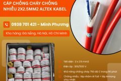 Cáp chống cháy chống nhiễu 2 lõi 2.5mm2 có sẵn Đà Nẵng, Bình Định, Quảng Trị