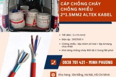 Cáp chống cháy chống nhiễu 2x1.5mm2 Altek Kabel giao ngay Hà Nội, Nam Định