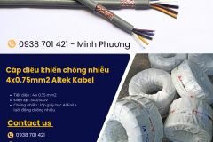 Cáp điều khiển chống nhiễu 4x0.75mm2 giao ngay Đà Nẵng, Quảng Nam, Quảng Ngãi