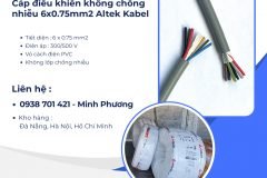 Cáp điều khiển không chống nhiễu Altek Kabel 6x0.75mm2 Đà Nẵng, Hà Nội, HCM