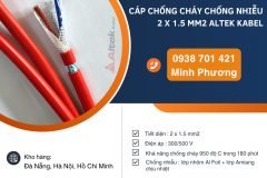 Cáp chống cháy chống nhiễu Altek Kabel 2 lõi 1.5mm2 Hồ Chí Minh, Quảng Ngãi