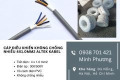 Cáp tín hiệu không chống nhiễu Altek Kabel 4x1.0mm2 Quảng Nam, Quảng Ngãi, Bình