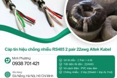 Cáp tín hiệu chống nhiễu RS485 2 pair 22awg Altek Kabel Thanh Hóa, Nghệ An