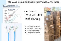 Cáp mạng không chống nhiễu UTP cat6 Altek Kabel Đà Nẵng, Quy Nhơn, Gia Lai