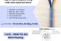 Cáp tín hiệu không lưới chống nhiễu Altek Kabel 4x0.5mm2 Đà Nẵng, Hội An, Quảng