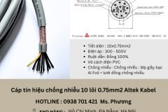 Cáp tín hiệu chống nhiễu 10 lõi 0.75mm2 Altek Kabel Đà Nẵng, Hà Nội, Hồ Chí Minh