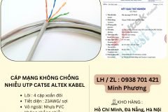 Cáp mạng không chống nhiễu UTP Cat5e Altek Kabel Đà Nẵng, Hà Nội, Quảng Trị