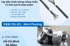Cáp điều khiển không chống nhiễu CT-500 3x0.75 Altek Kabel Đà Nẵng, Hải Dương, H