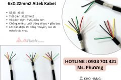 Cáp tín hiệu chống nhiễu 6x0.22mm Altek Kabel Đà Nẵng, Hà Nội, Hồ Chí Minh