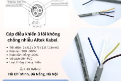 Cáp điều khiển 3 lõi không chống nhiễu Altek Kabel Đà Nẵng, Hà Nội, Hồ Chí Minh